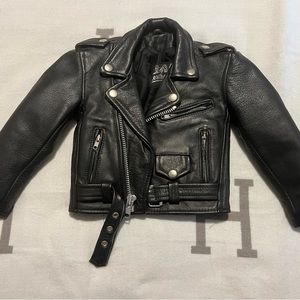 Real 100% leather Moto jacket purchased at Fred Segal kids 15+ years ago size 4T
